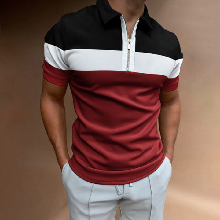 Men's Short Sleeve Zip Polo Chic Style and Fashion