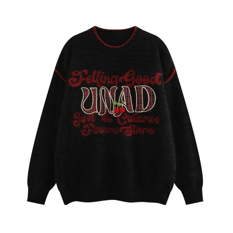 Pull féminin confortable avec lettering ludique et coupe décontractée Chic & Stil
