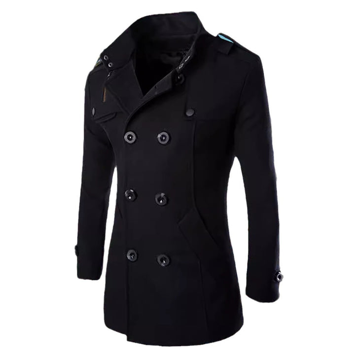 Elegant double-breasted coat for men with modern accents Lune London