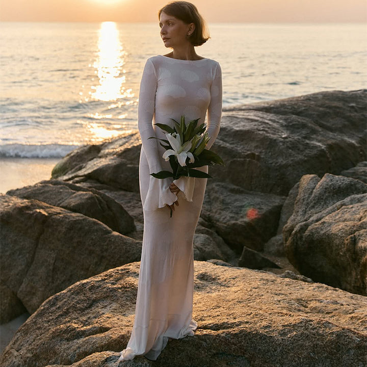 Robe Maxi Élégante pour Femmes avec Design Chic de Manches en Aile Chic & Stil