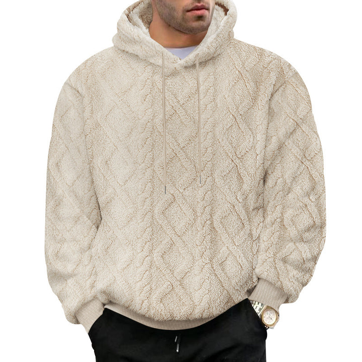 Men's cozy hooded sweater in waffle structure Lune London