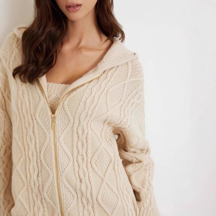 Lune London women's knitted hoodie