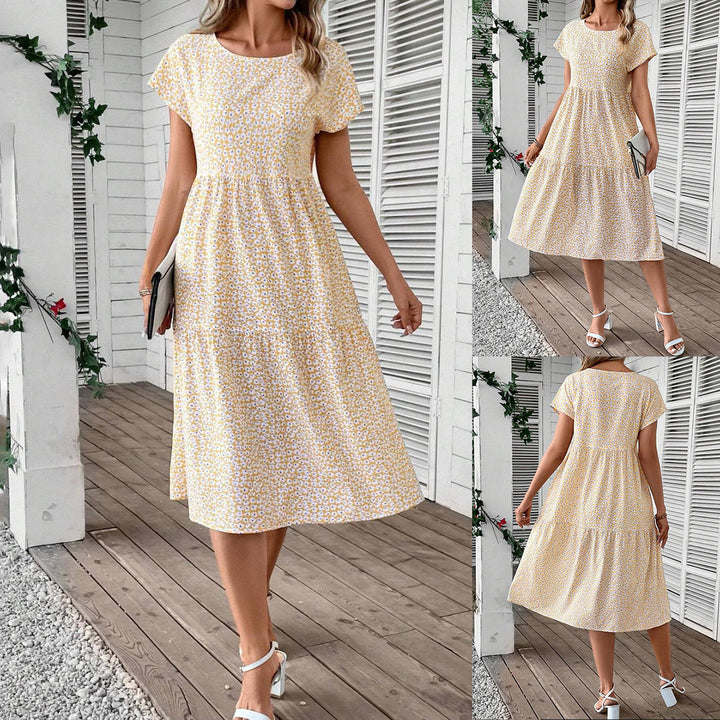 Women leisure floral blouse midi dress Lune London