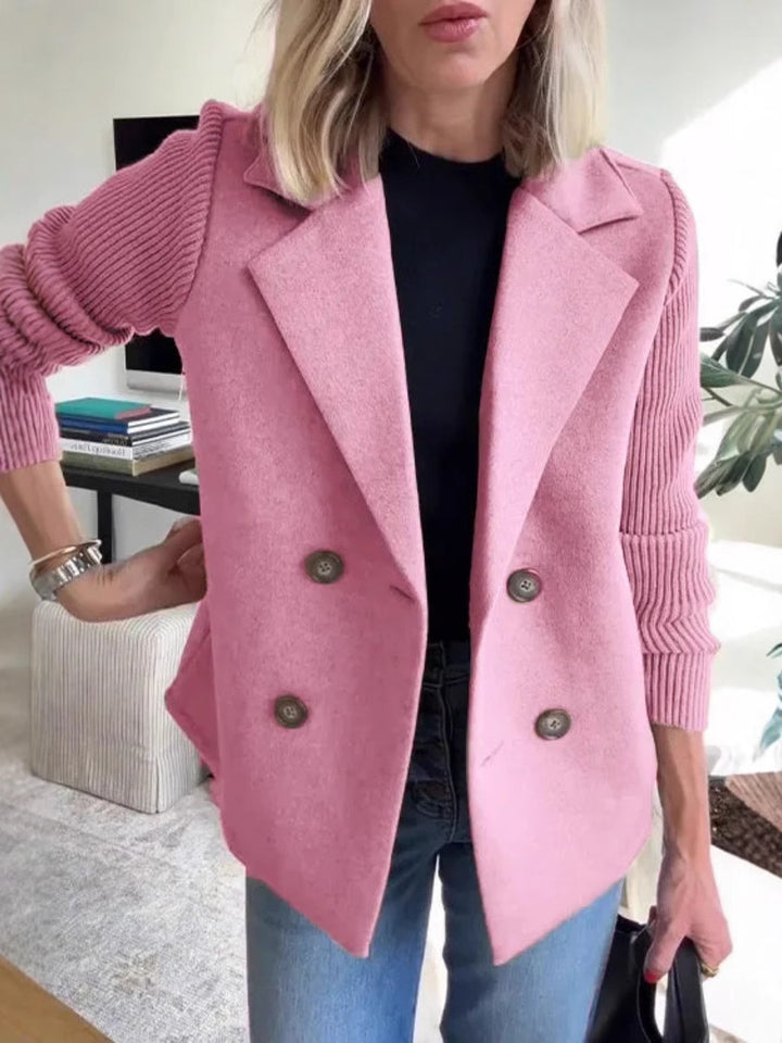 Double-breasted blazer jacket for women with structured sleeves Lune London