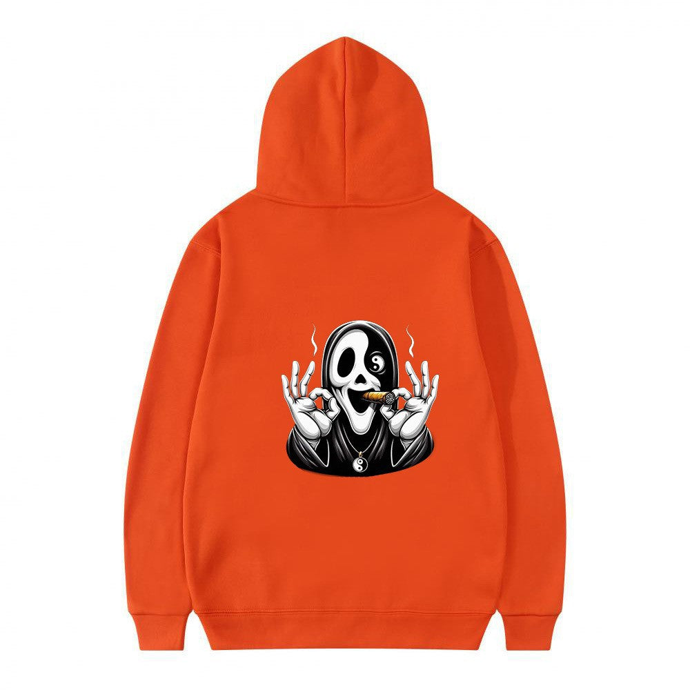 Women's hoodie with artistic skull print and casual fit Chic & Stil
