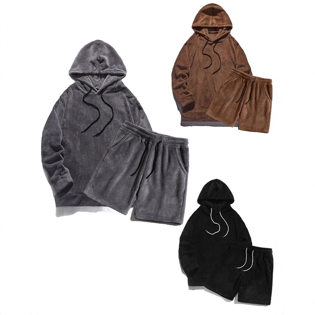 Men's Cozy Hooded Shorts Set Lune London