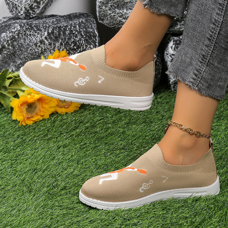 Breathable Slip-On Sneakers for Women with Elastic Upper Lune London