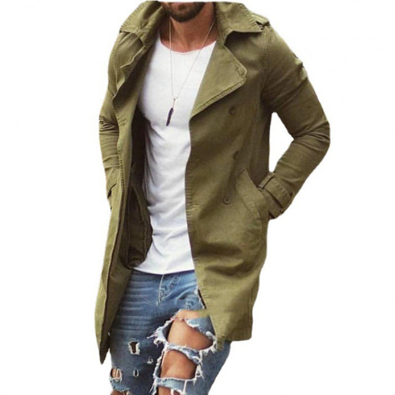 Elegant trench coat for men with double breasted and practical pockets Lune London