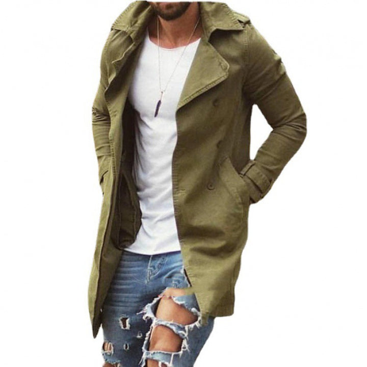 Elegant trench coat for men with double breasted and practical pockets Lune London