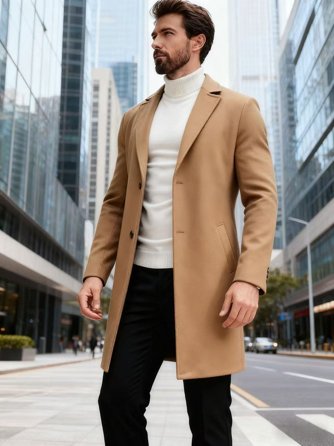 Elegant wool coat for men Lune London