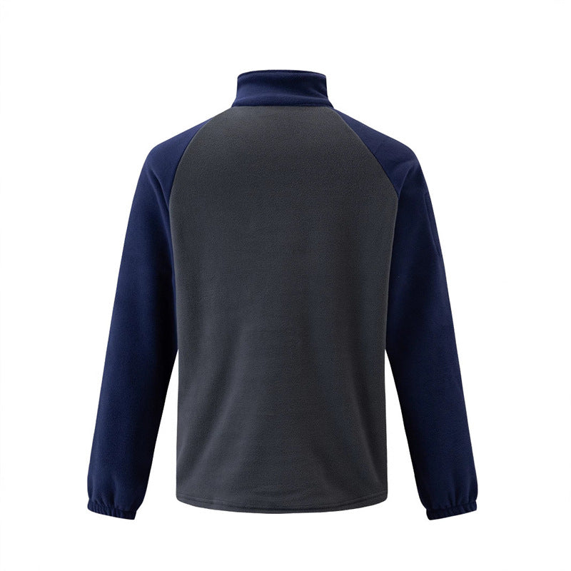 Men's Fleece Pullover with Half-Zip and Functional Pockets Lune London