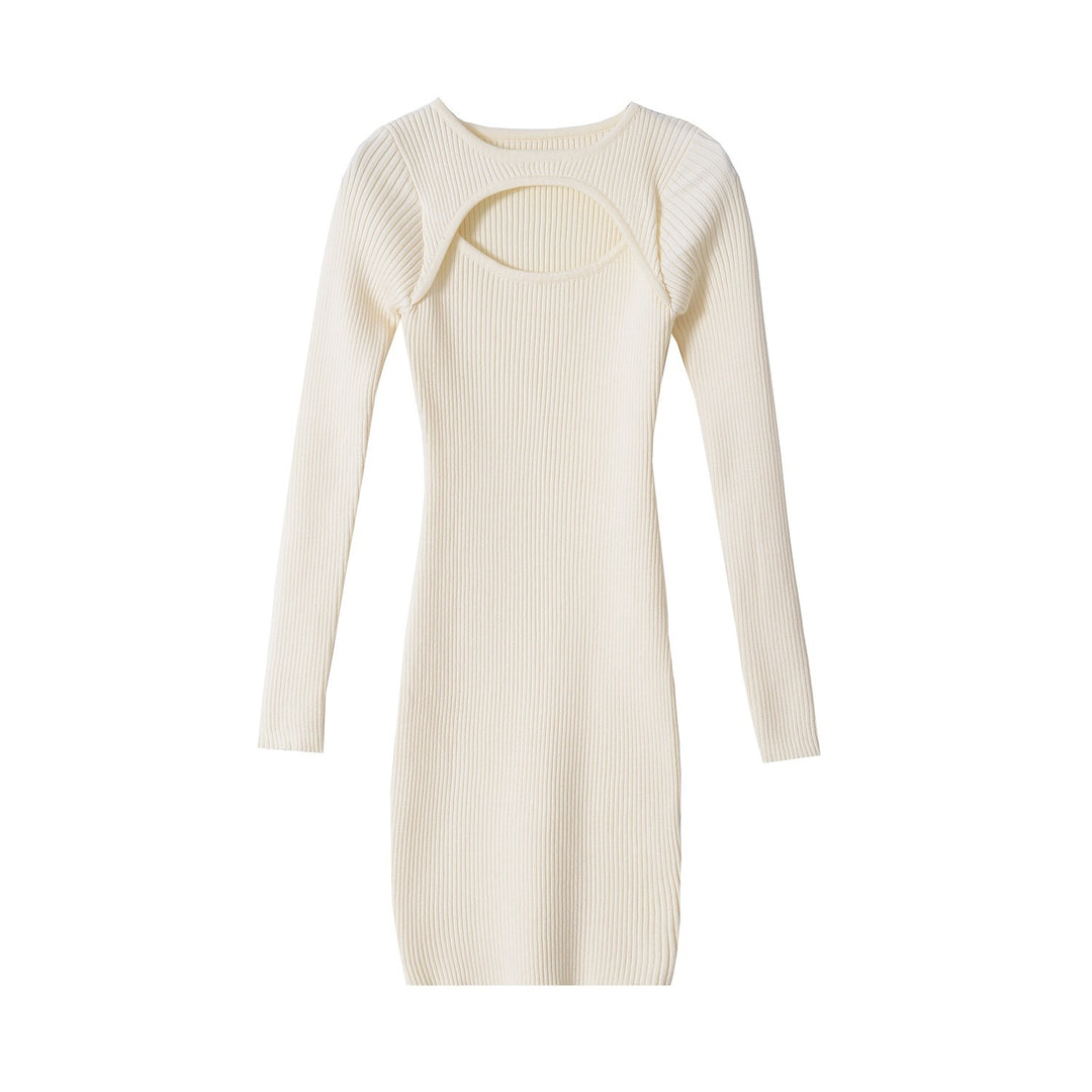 Knit dress with long sleeves for women with cut-out details Lune London
