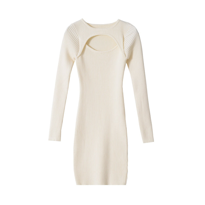 Knit dress with long sleeves for women with cut-out details Lune London