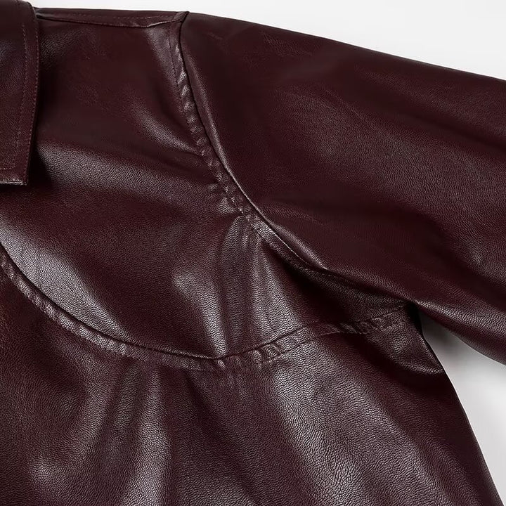 Veste casual femme avec col montant et ceinture élastique