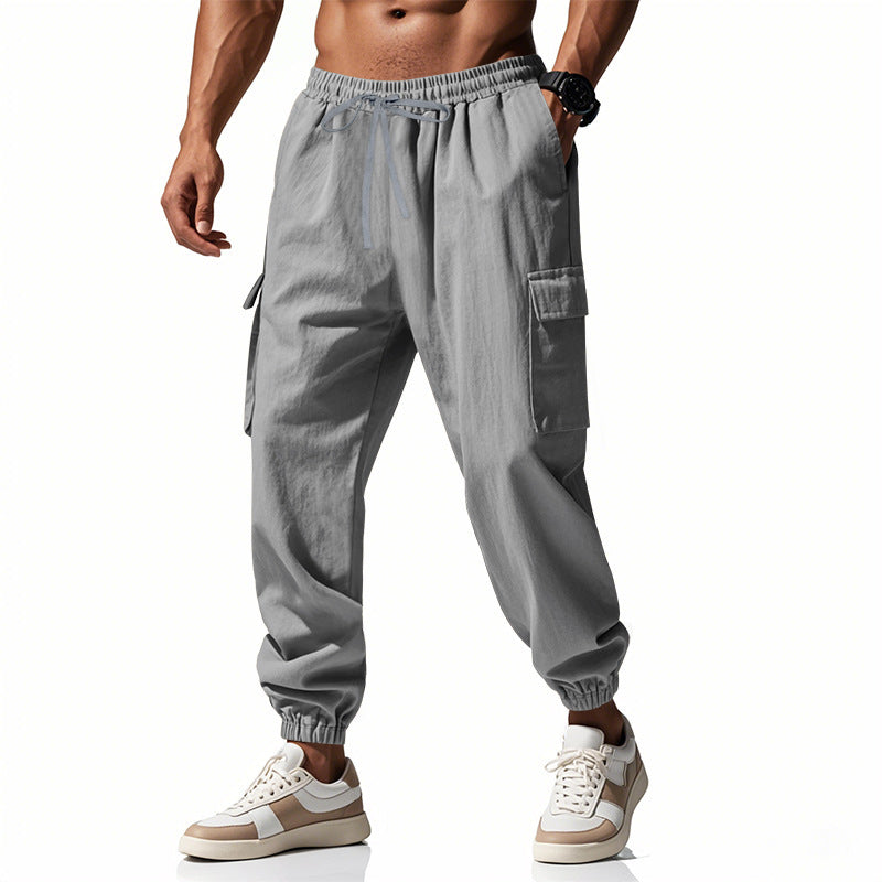 Men's cargo pants with elastic waist and practical side pockets Lune London 1760050836