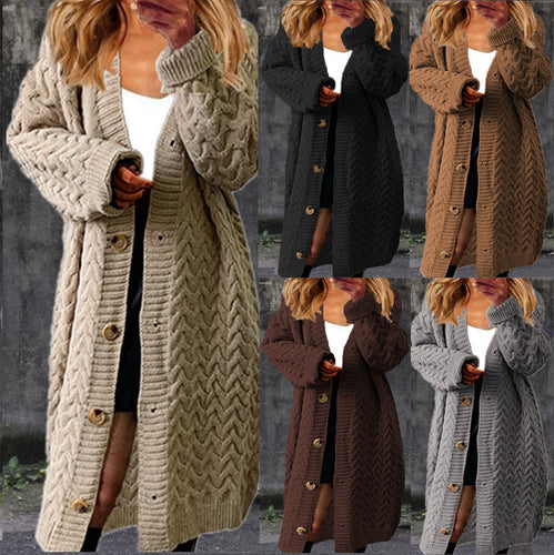Ladies Grobtricot Cardigan with big buttons Lune London