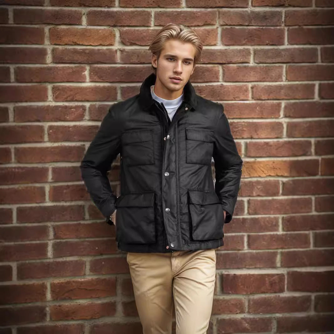Functional utility jacket for men with practical pockets Lune London