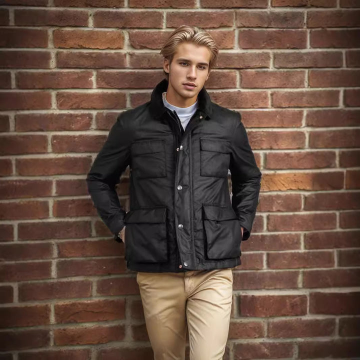 Functional utility jacket for men with practical pockets Lune London