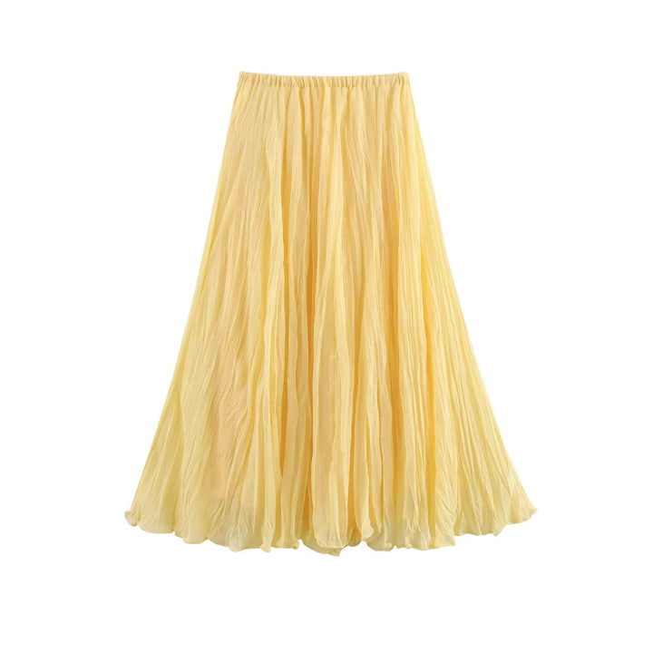 Fluid maxi skirt for women with elastic waist and voluminous cut Lune London