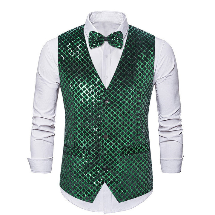 Elegant sequin blazer for men with matching tie closure Lune London