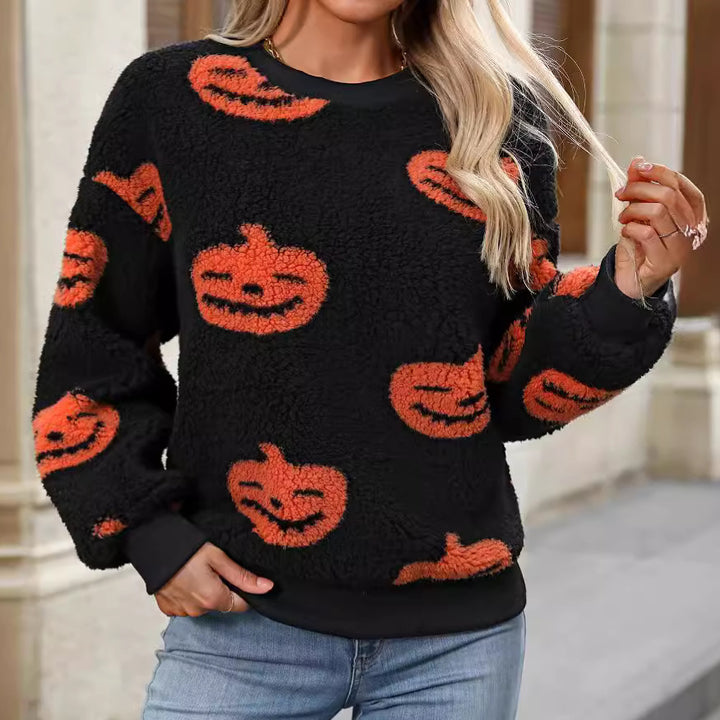 Cozy sweatshirt for ladies with Halloween Lune London pattern