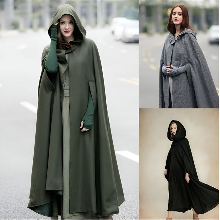 Ladies elegant hooded cape Lune London