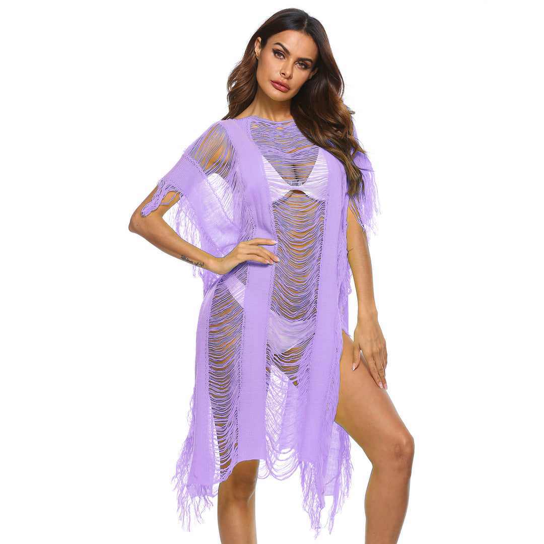 Ladies Bohemian Chic Fringe Cover-up Kaftan Lune London