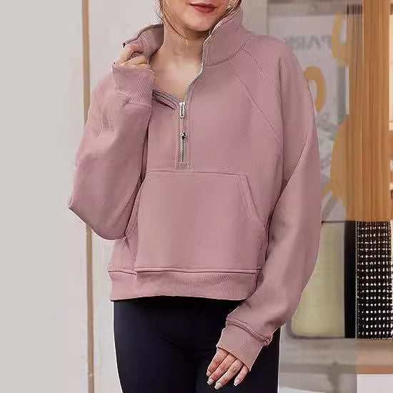 Ladies stylish half-zip sweatshirt Chic und Stil