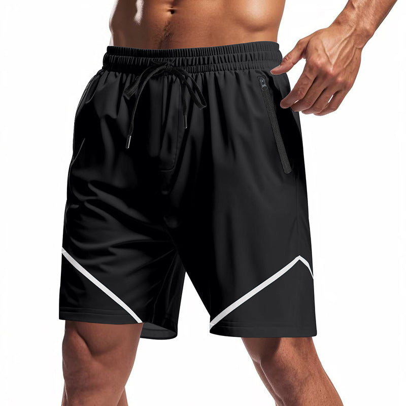 Shorts d'entraînement sportifs pour hommes avec des poches zippées pratiques et un matériau respirant Lune London