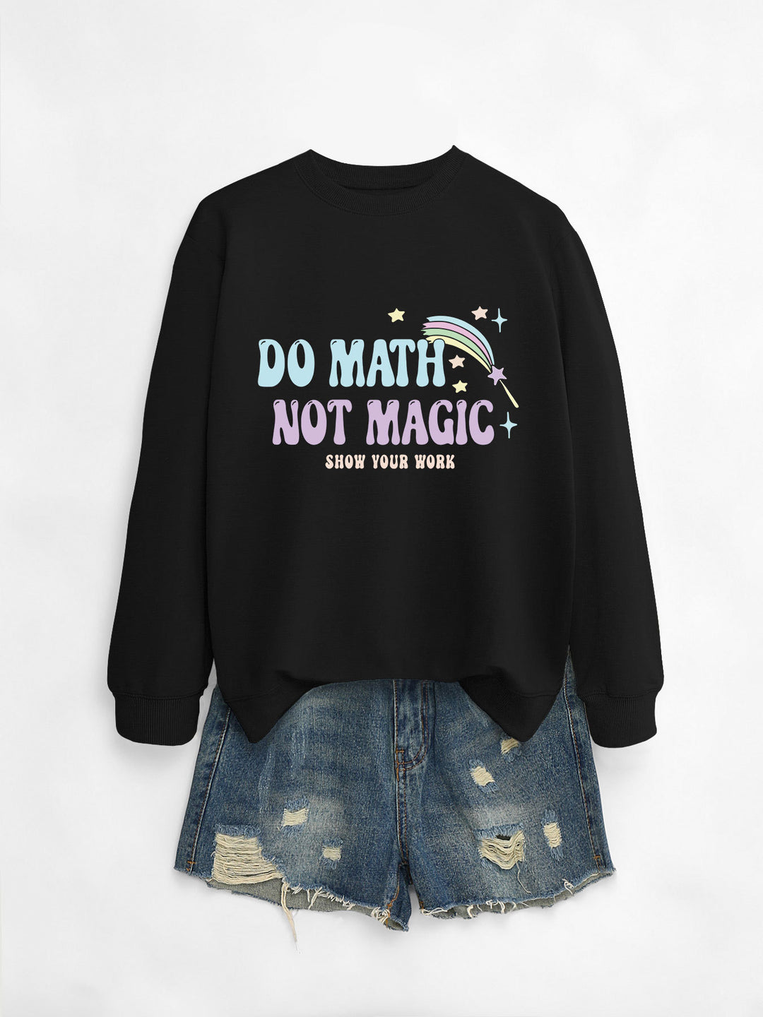 Sweat-shirt décontracté pour femmes avec motif de mathématiques inspirant Chic & Stil