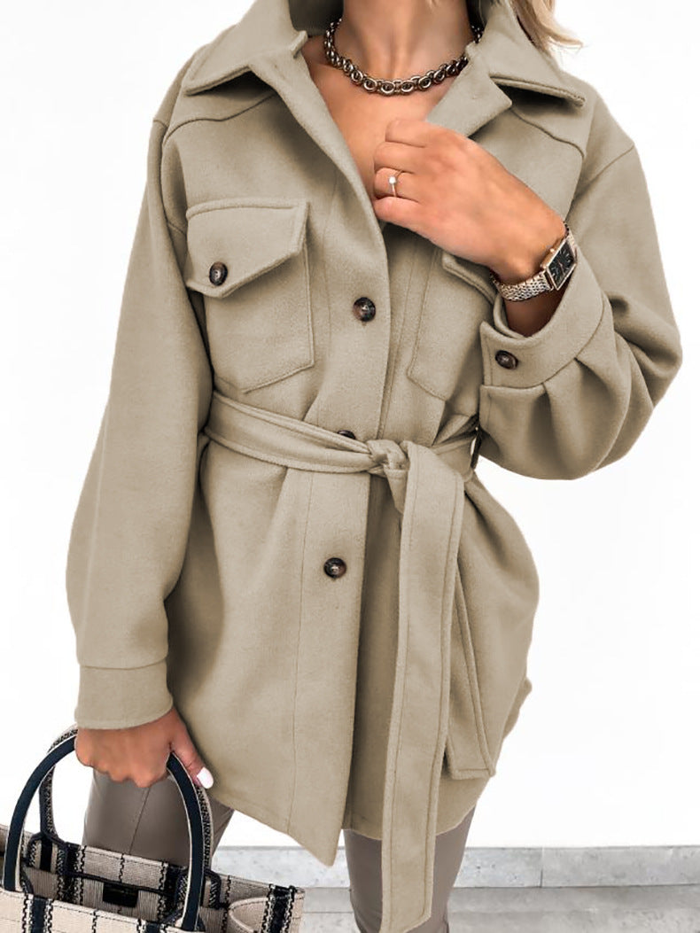 Lune London elegant utility jacket for women with waist belt