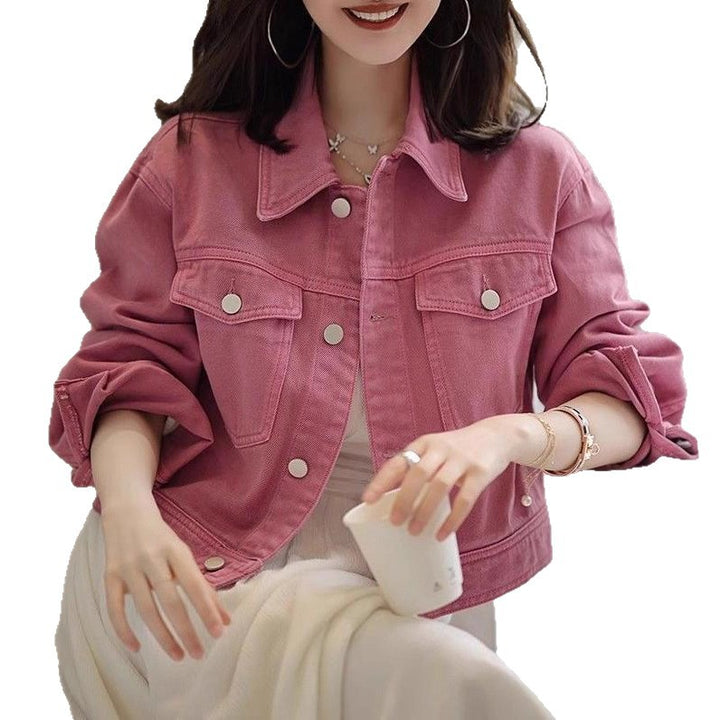 Veste en denim courte pour femmes avec détails modernes Chic & Stil