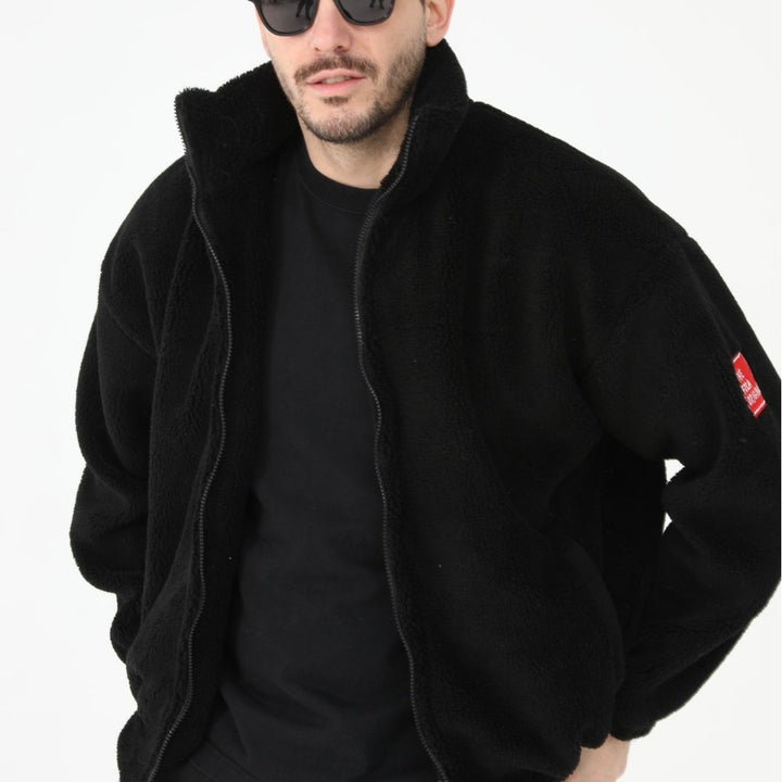 Comfortable teddy jacket for men with high collar Lune London