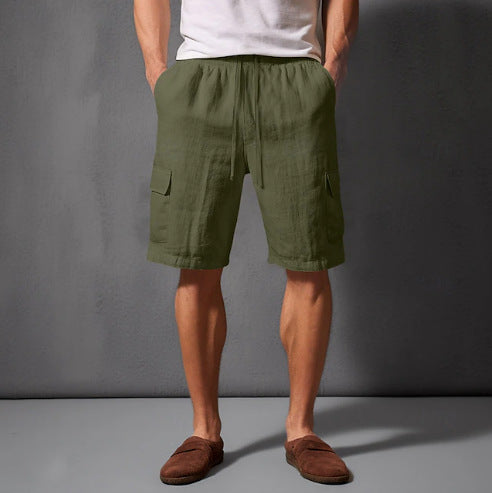 Multifunctional cargo shorts for men with comfortable side pockets and elastic waist Lune London