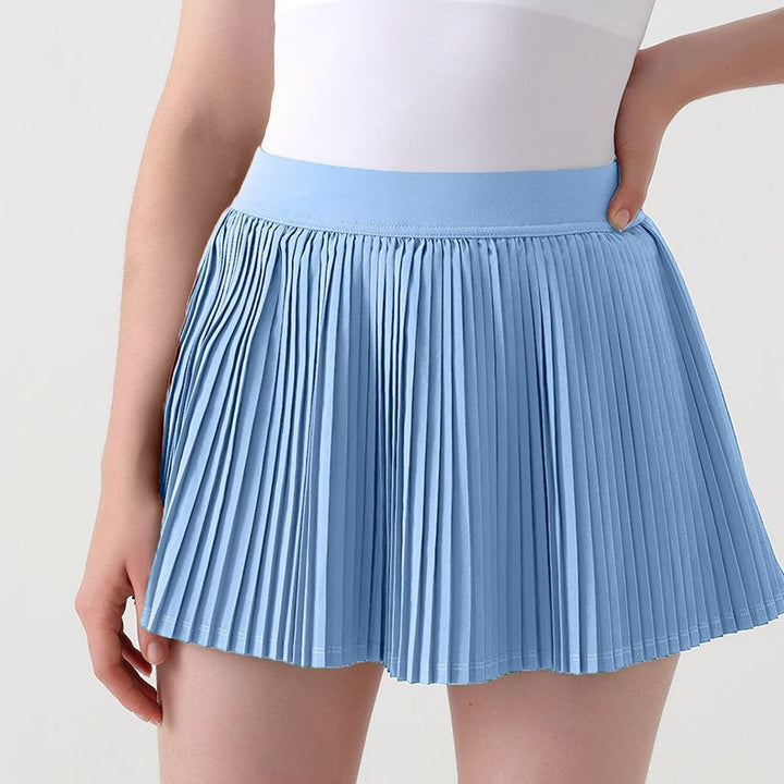 Pleated mini skirt for women with elastic waist and lightweight fabric Lune London