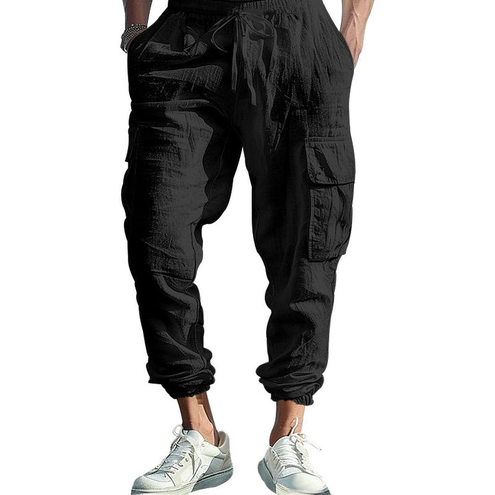 Casual cargo pants for men with elastic waistband and practical pockets Lune London