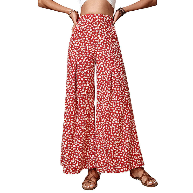 Lune London wide-leg floral pants for women