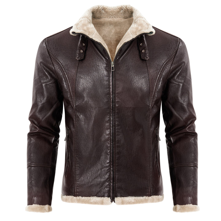 Elegant faux leather jacket for men with warm lining Lune London