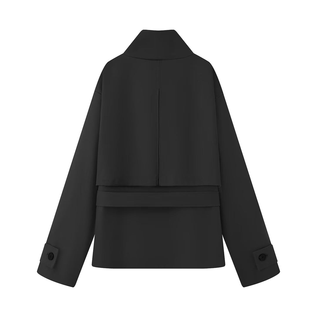 Ladies chic and stylish utility jacket with high collar