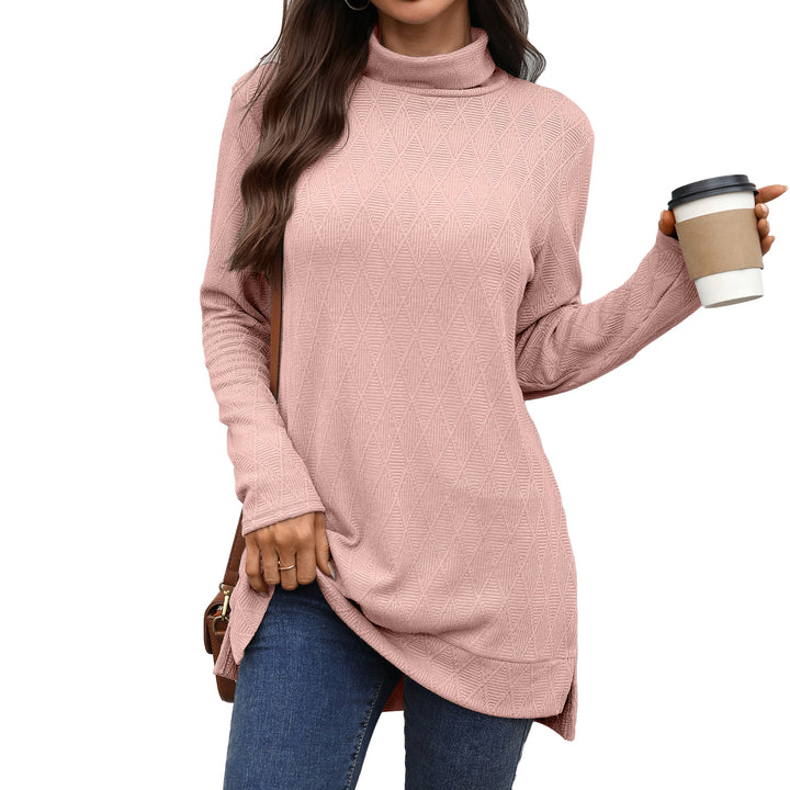Ladies Long Sleeve Sweater with High Collar Lune London