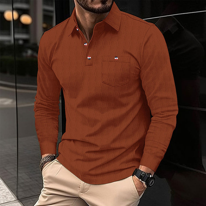 Men's long sleeve T-shirt with structured pattern Lune London