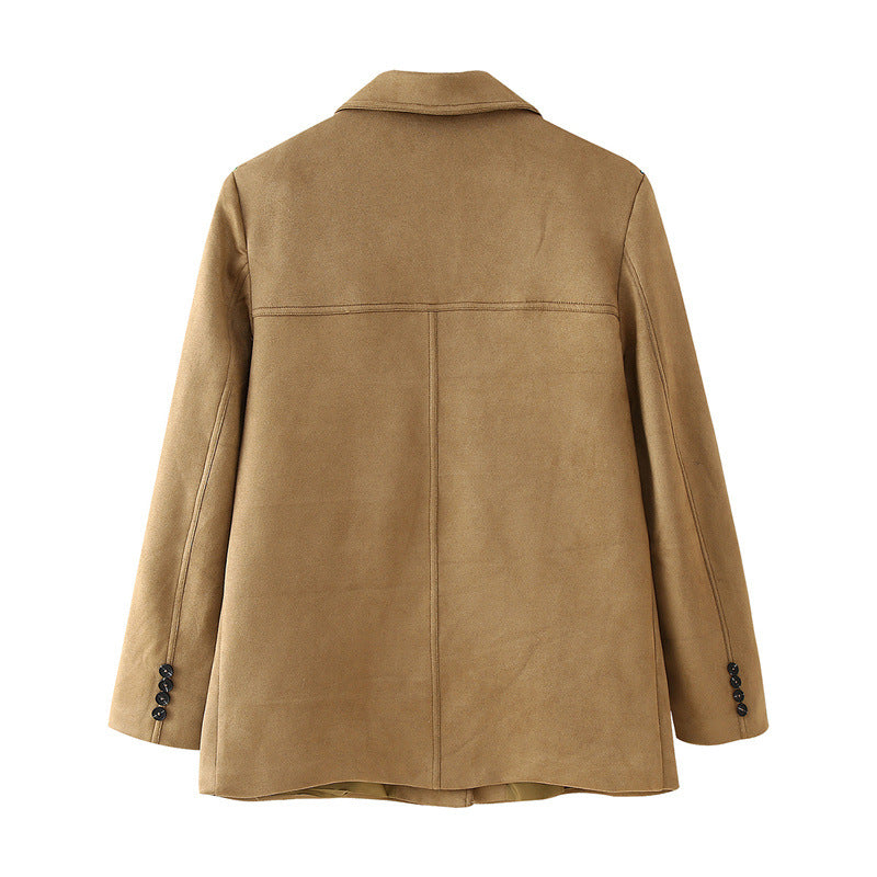 Ladies Elegant Suede Blazer Lune London