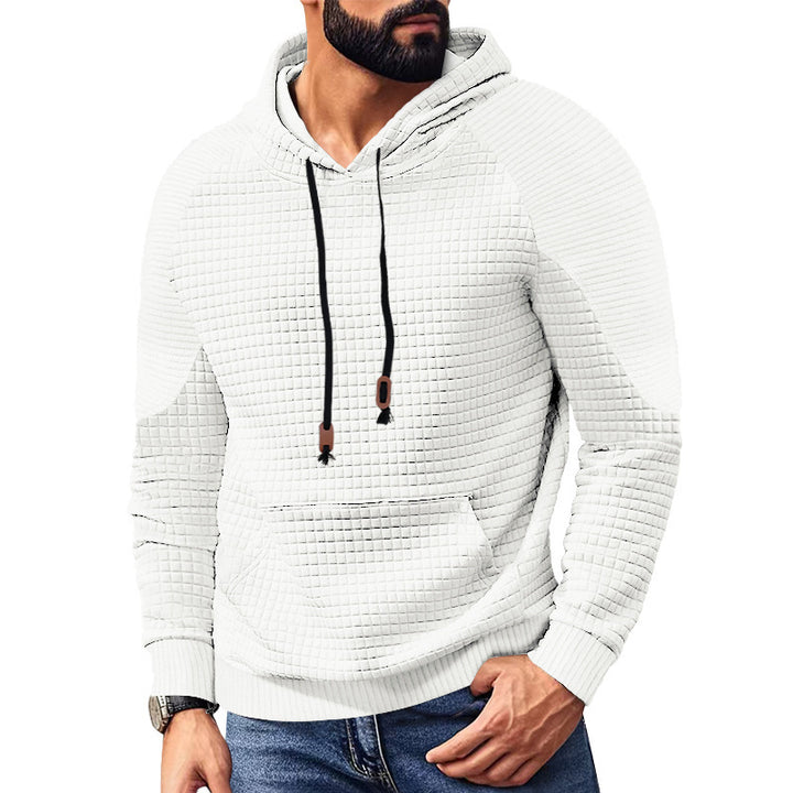 Men's hoodie with textured surface and practical kangaroo pocket Lune London