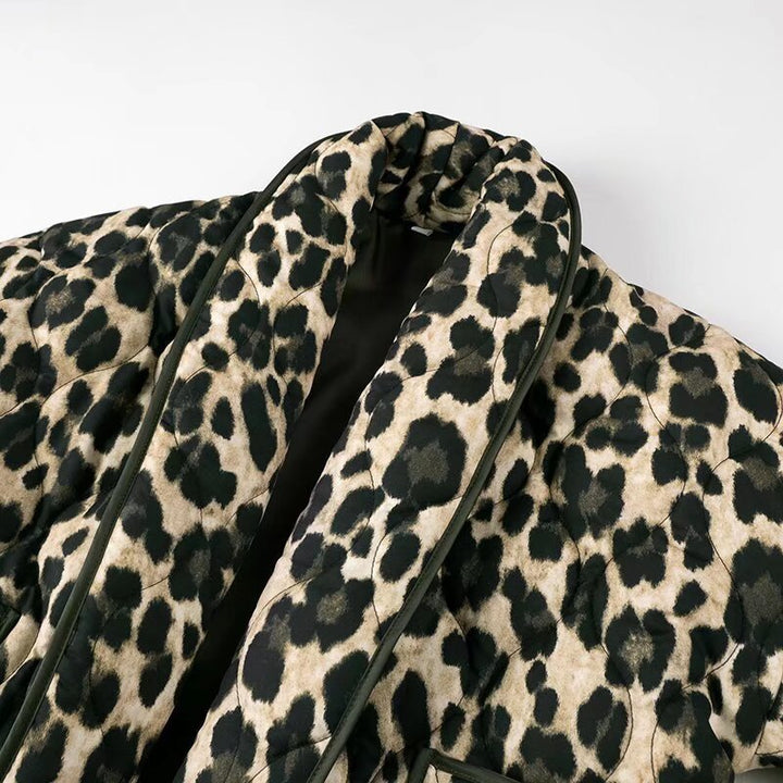 Veste matelassée en léopard stylée pour femmes Chic & Stil