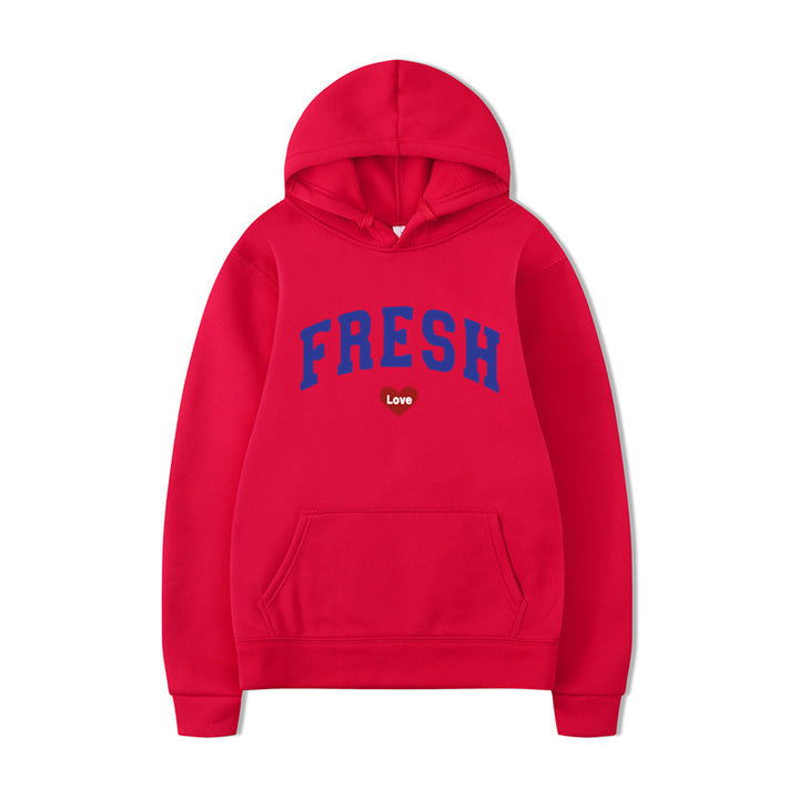 Women's hoodie with playful lettering and soft inner fleece Lune London