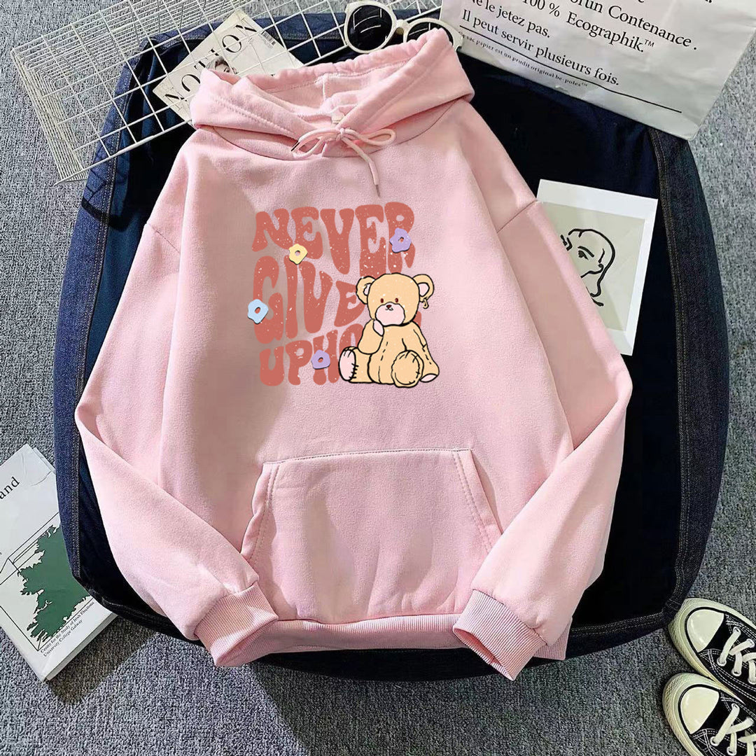 Women's hoodie with motivational bear design Chic & Stil
