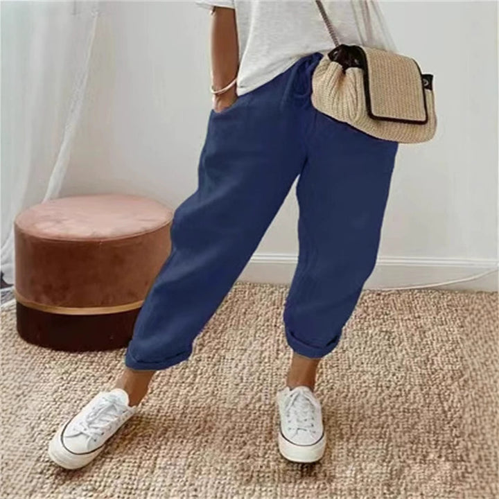 Casual and comfortable chino pants for women with elastic waistband Lune London