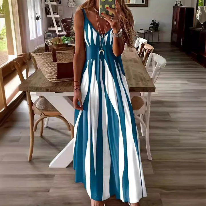 Maxi Dress Women Long with a resilient off-shoulder cut and full length Lune London