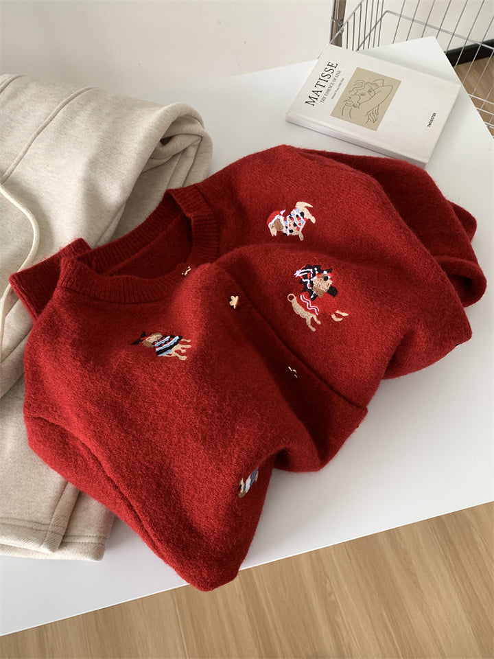 Cardigan pour femmes avec des appliqués ludiques et une coupe élégante Chic & Stil