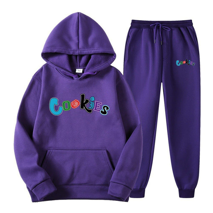 Women's Hoodie and Jogging Pants Set with Colorful Graphic Print Chic & Stil